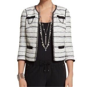 White House Black Market Lined Blazer 3/4 Sleeve size 8
